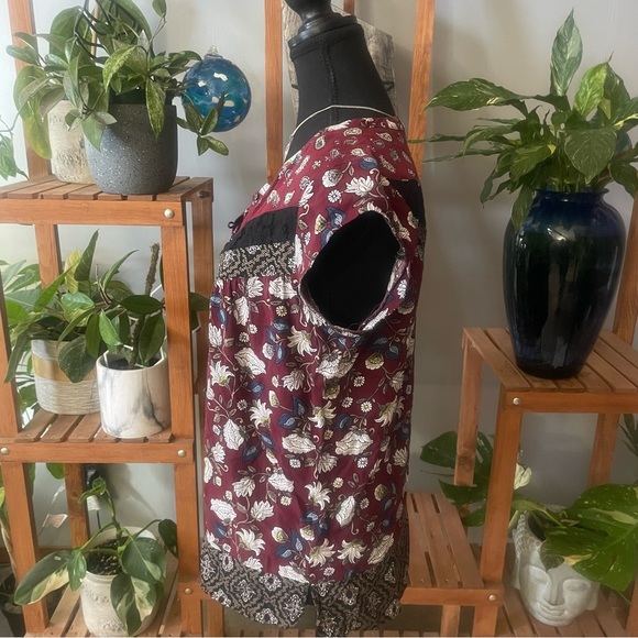 DR2 Boho Cap Sleeve airy flowy Blouse - Picture 4 of 10